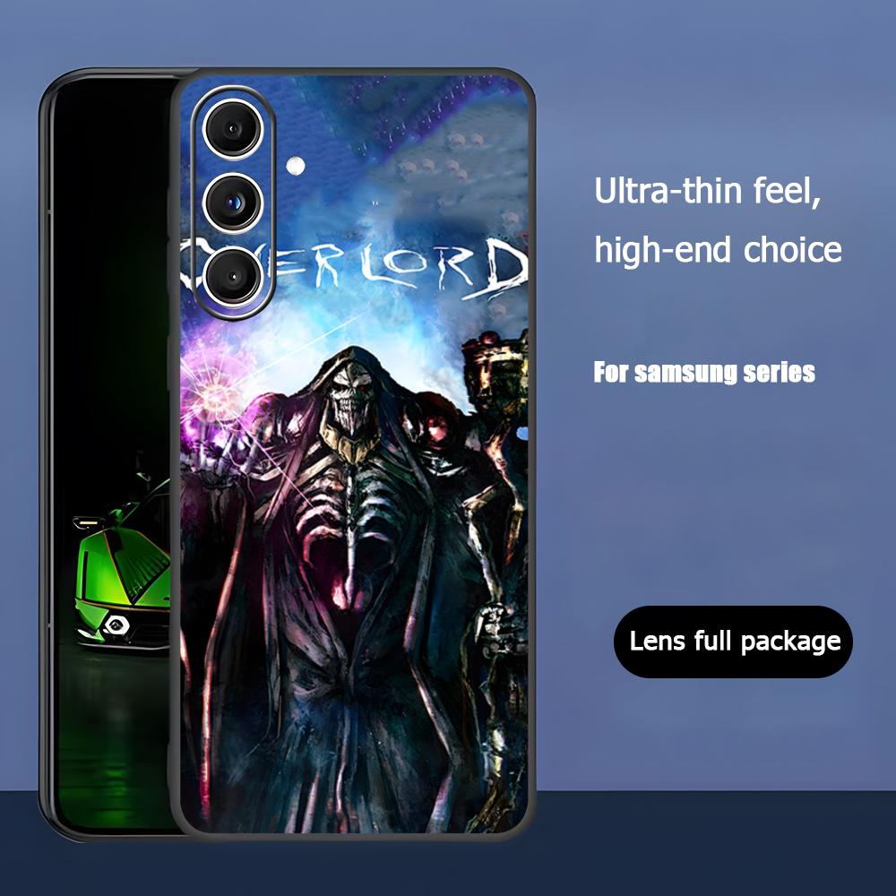 Крутой горячий аниме чехол Overlord для Samsung Galaxy S25 S24 S23 S22 S21 S20 Plus Ultra Note20 Мягкий Черный