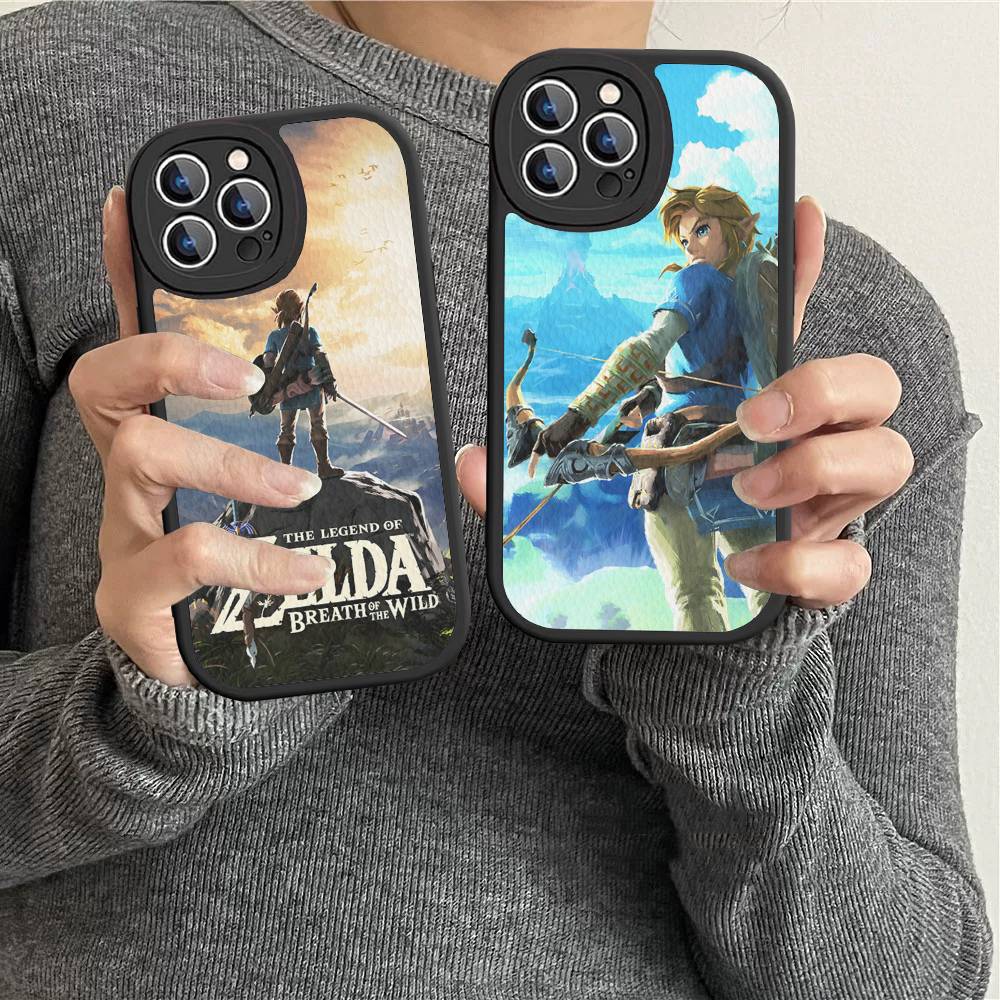 Hot Game The Legend Of Zeldas Leather Phone Case For IPhone 16 14 15 Pro Plus 13 12 11 Pro Max Silicone Cover