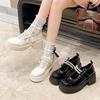 French Fairy Style Pearl Mary Jane Shoes 2025 Autumn New Internet Celebrity Korean Version Sweet Skirt Platform Single Shoes Leather Shoes
