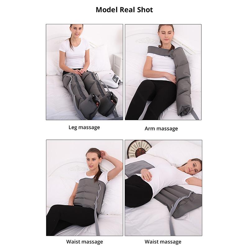 4-камерный массажер с воздушной компрессией, улучшающий кровообращение, снимающий боль, обертывания для рук, талии, ног, ступней, аппарат для лимфодренажного массажа