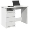 VidaXL White Desk 102x50x75 Cm Engineered Wood, Computer Desk, Standing Desk, Desk with Storage, Desk 860463