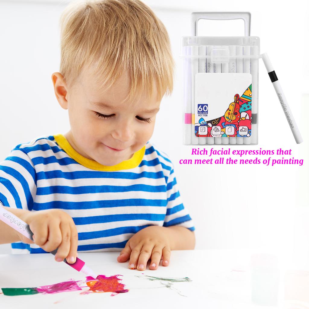 24/36/48/60/80/100/120ml Acrylic Paint Markers Art Drawing Pens Set