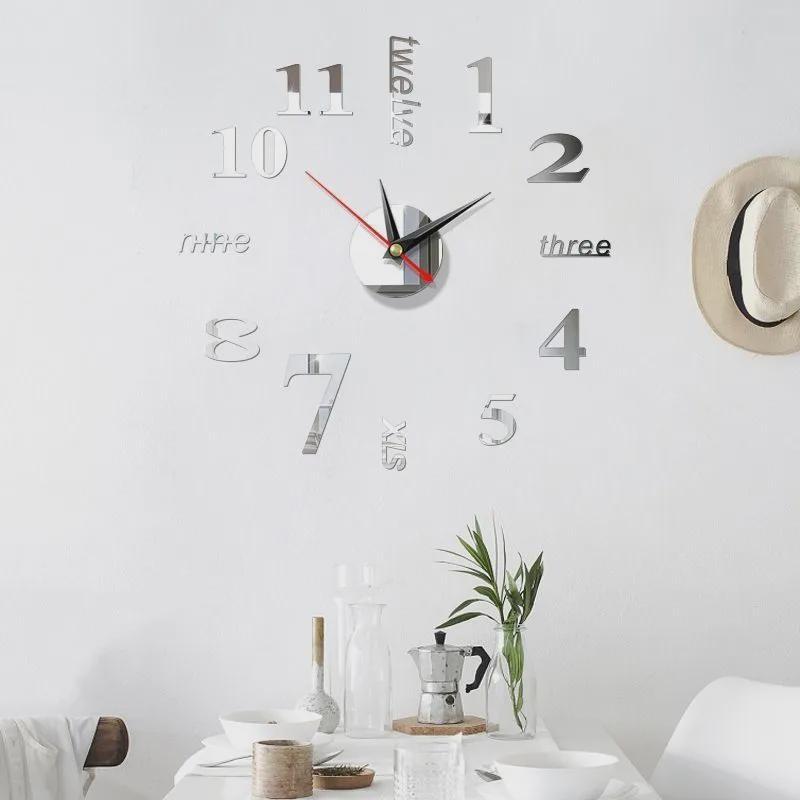 DIY Luminous Wall Clock, Mute, with Installation Accessories, Diameter 40cm