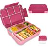 Bento Lunch Box Kids, Bento Box Lunch Box Adults with 5 Compartments and 1 Salad Dressing Containers, Snack Box for Kids