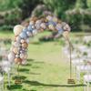 7.5ft Tall Elegant Gold Metal Wedding Arch Stand for Bridal Ceremony, Balloon Backdrop, Anniversary Birthday Event Decor Frame