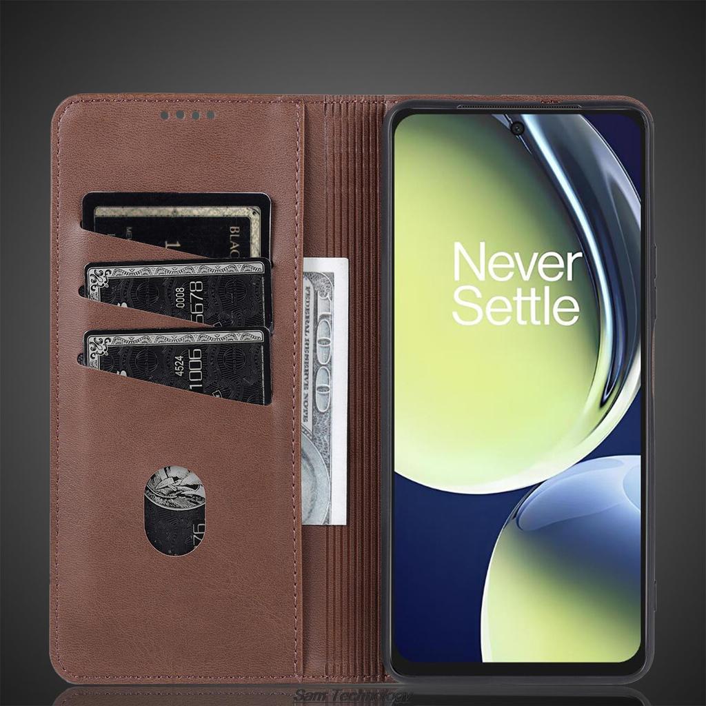 Магнитный адсорбционный кожаный чехол для Oneplus Nord CE 3 lite / 1+ Nord CE3 lite Flip Cover Protective Case Fundas Coque
