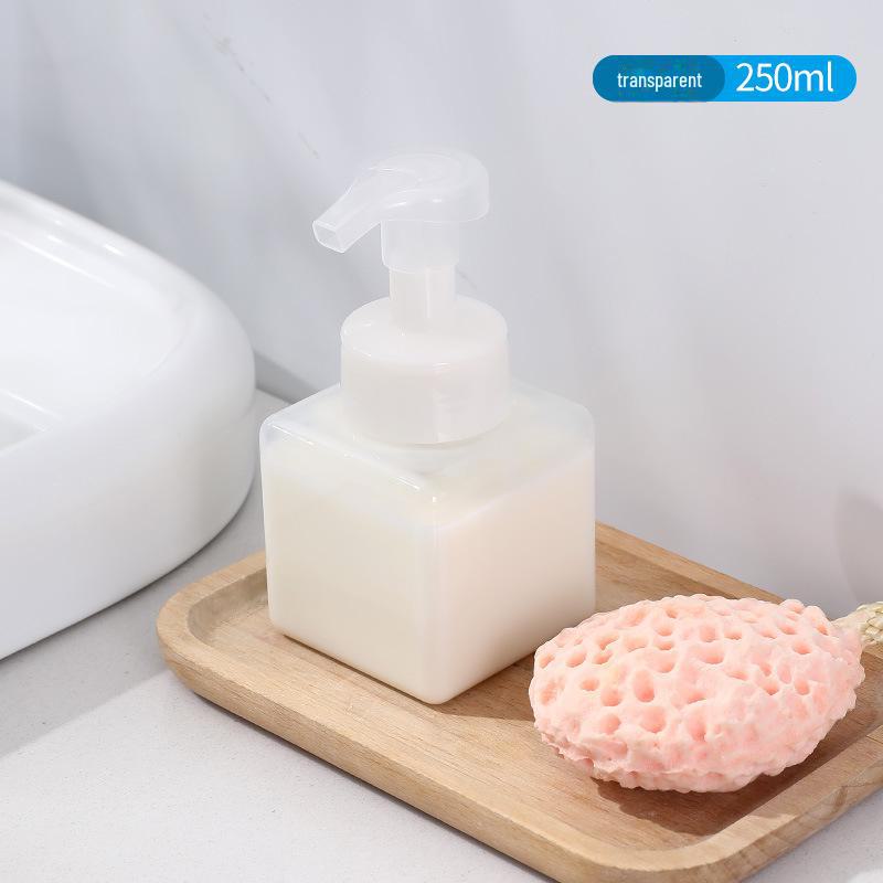 Портативный квадратный флакон-дозатор для пенящегося мыла и шампуня для рук