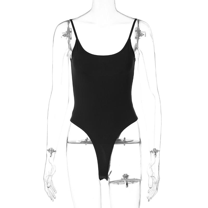 Women's New Sexy Slim Hundred Solid Colour Backless Spicy Girl Style Inside The Halter Jumpsuit