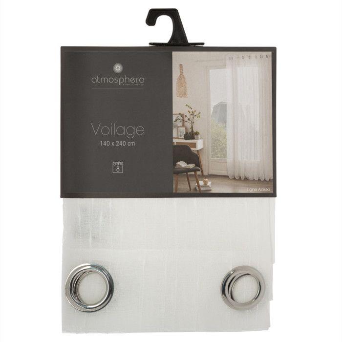 Plumetis "Anissa" Woven Veil 140 X 240 Cm Atmosphera - White