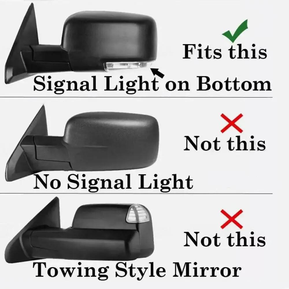 Для Dodge Ram 1500 2009-2012 Наклейка на автомобиль Крышка бокового зеркала заднего вида Накладка на крыло Внешняя дверь Корпус заднего вида Отделка Вид карбонового волокна