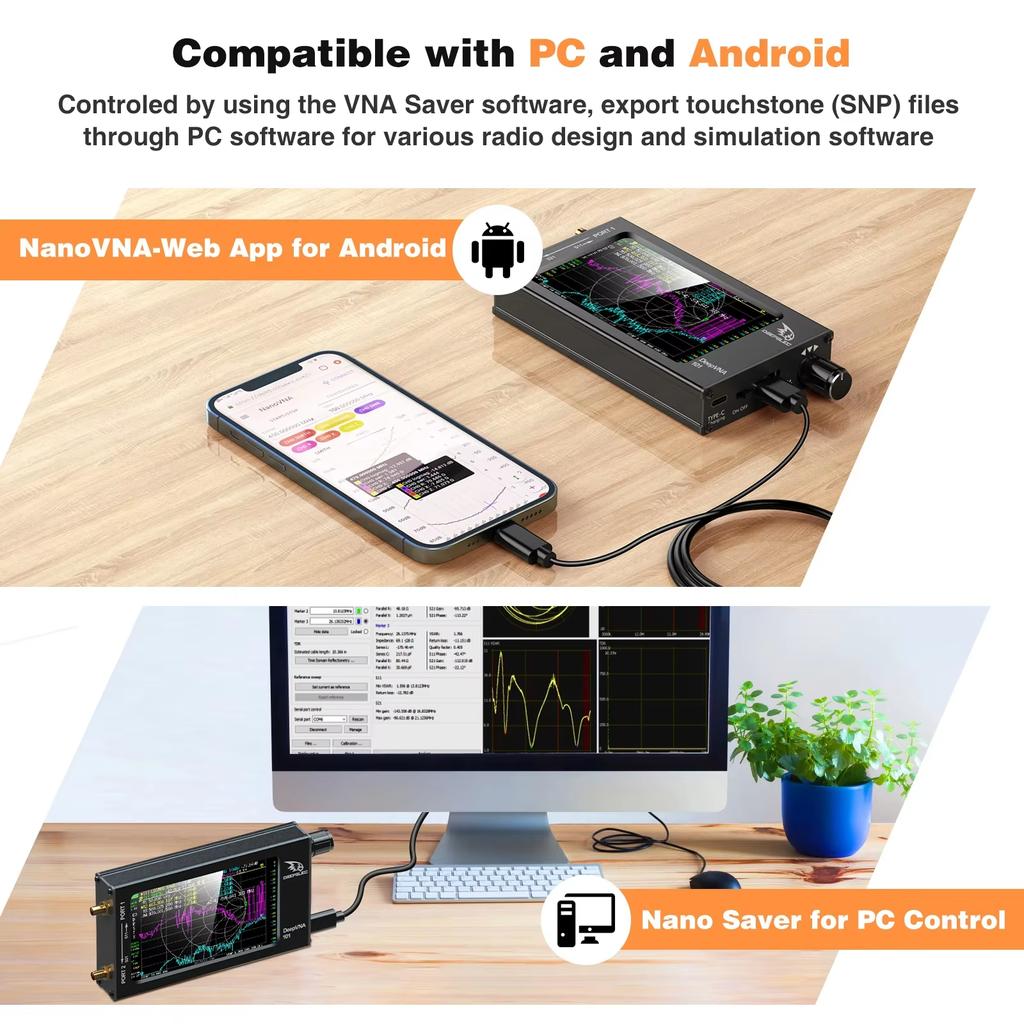 New NanoVNA-F DeepVNA 101 Vector Network Analyzer 4.3 inch IPS LCD Screen 10k - 1.5GHz Antenna Analyzer nano vna network tester