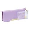 Пенал Sonic Liana Tiara Alrock Slim с прозрачным двусторонним карманом, фиолетовый, FD-5681-V