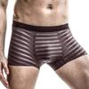 Aoyuan мужские дышащие полосатые боксерские шорты из ледяного шелка