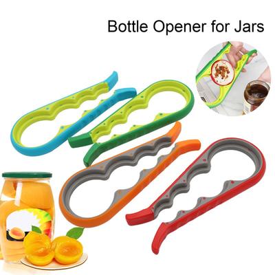 Открывалка для бутылок, колпачок-твистер, открывалка для банок «четыре в одном», противоскользящая ручка, легко откручивающиеся крышки, многоцветный кухонный гаджет