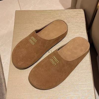 Новые баотоу полушлепки ретро уличные тапочки женские летние универсальные повседневные туфли на плоской подошве ленивые туфли