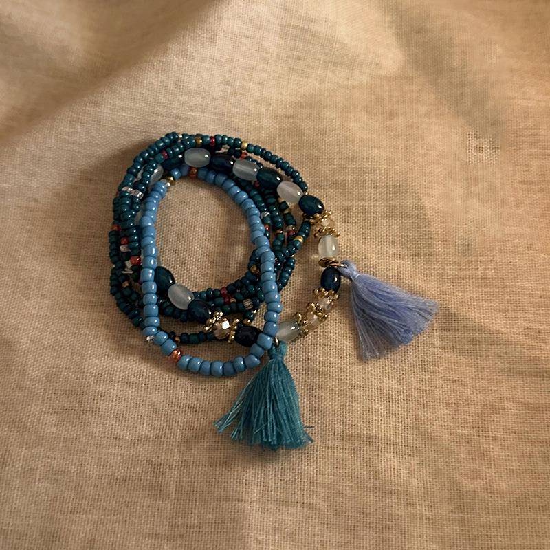 Богемный многослойный браслет Miyuki из бусин: Летние украшения в этническом стиле, легкие, роскошные, в стиле ретро.