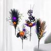 1/2PC Props Halloween Pumpkin Decoration Sprigs Artifical Flower Ornament Single Branch House