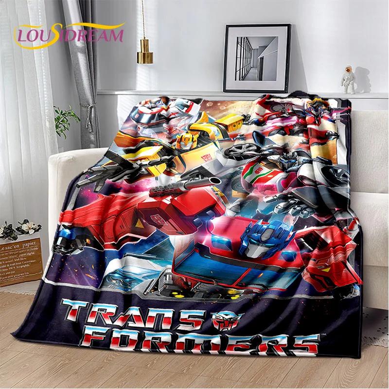 HD Cartoon T-Transformers Autobots 3D Soft Blankets,Keep Warm Throw Blanket for Picnic Beds Sofa Home Bedroom Gifts Kids Hiking