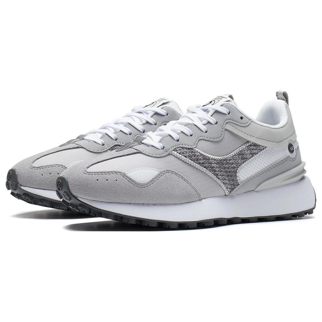 Li Ning Rebound Скользкие, износостойкие, дышащие низкие спортивные повседневные кроссовки Женские Серые AGCS350-1