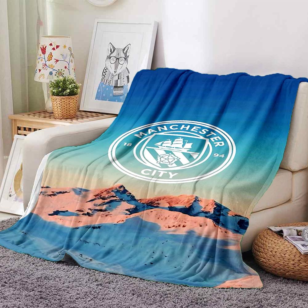 Manchester City Crests Blankets Flannel Printed Breathable Warm Throw Blanket for Home Office Bedspreads 0708a21