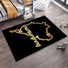 Golden Nürburgring Circuit Design Rug - Non-slip rug suitable for living room and bedroom sofas