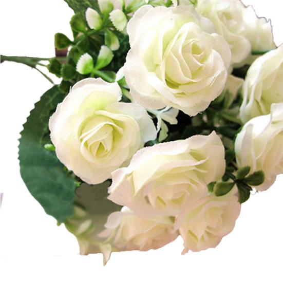 1 букет 15 головок искусственная роза из искусственного шелка цветок для вечеринки Рождественский свадебный декор