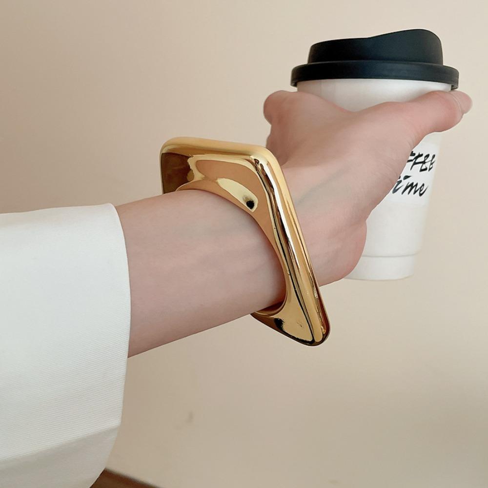 Европейский Американский Стиль Манжеты Браслеты АБС Акрил Преувеличенный Браслет Широкий Открытый Браслет Подарок