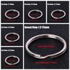 10Pcs/Pack 25/28/30/32mm Connectors Clasps Keychain Split Key Ring Chain Loop Stainless Steel
