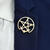 Pentagram series stainless steel brooch, symbolizing the positive energy of warding off evil, symbol of cultural lapel jewelry.