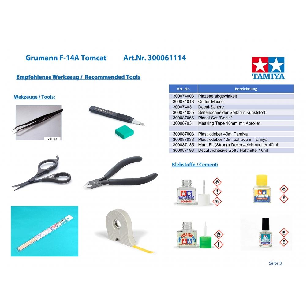 Tamiya 148 Masterpiece Series No.114 Grumman F-14A Tomcat Пластиковая модель 61114
