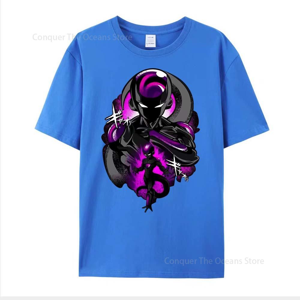 Japanese Anime Frieza Printed Men's T-Shirt Goku Short Sleeves CosplayT-Shirt Summer Casual Tees Streetwear O-neck Men's Tops