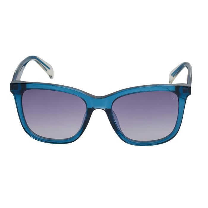 Lunettes de soleil carrées pour femmes STOB46-Bleu clair comme du cristal