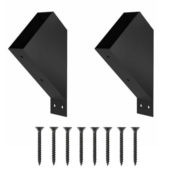 1/2 шт. Угловой опорный кронштейн для перголы, нержавеющая сталь, 45-градусный угловой кронштейн, устойчивый к погодным условиям, прочный деревянный соединительный кронштейн для столбов