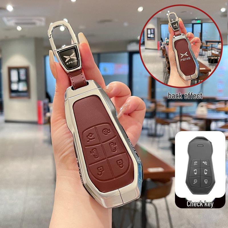 Xiaopeng X9 Key Cover: Metal & Leather for 25 Models, Fits G3, P5, G6, P7i, G9