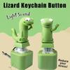 1/2/3Pcs Decompression Keychain Pendant Sound Button Rechargeable LED Light-Up Lizard Button Key Chain Portable Stress Relief Toy