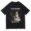 Смешная футболка с принтом Yas Queen Slayyyy Rat для женщин, забавная шутка, юмор, мем, летние женские модные повседневные футболки, топы