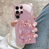 Sparkling Glitter Bunny phone case s26 ultra case glass mobile phones for Samsung Galaxy S26 S25 S24 S23 S22 FE Ultra Plus