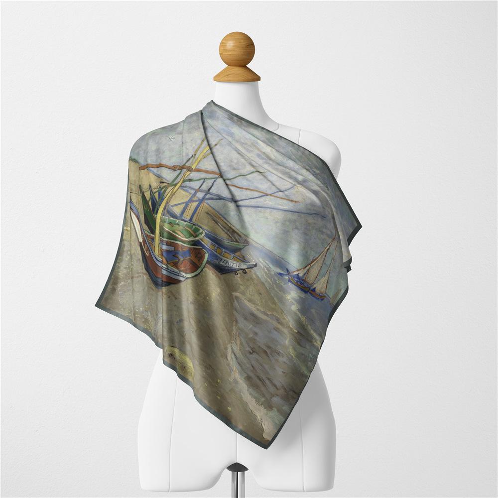 Модный платок, шарфы для женщин, 53x53 см, маленький носовой платок, шелковые шарфы для волос для женщин