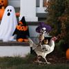 Chicken Skeleton Halloween Statue Decoration for Outdoor Yard Lawn