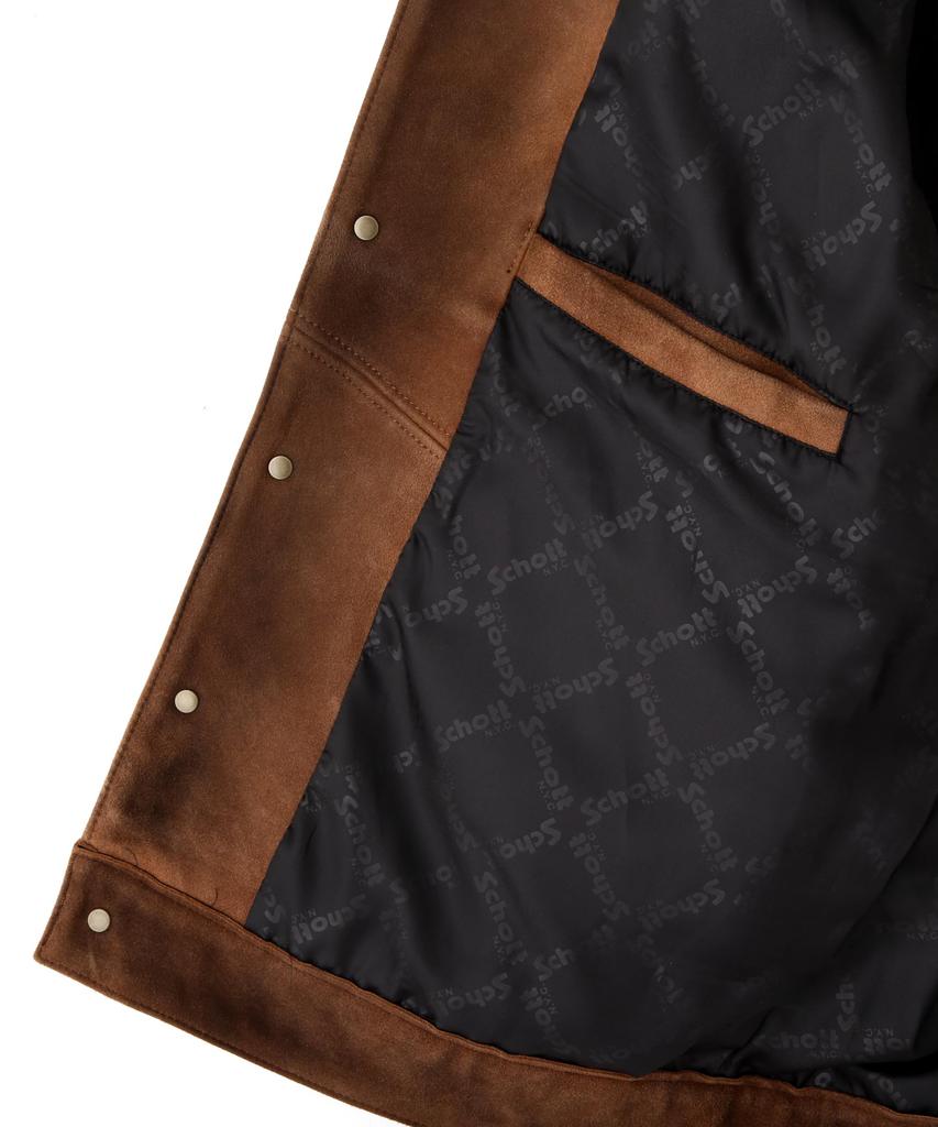 Schott NEWBIE ЗАМШЕВАЯ КОЖАНАЯ КУРТКА Размер, Мужская, L, 050, Коричневый, 782-5250009