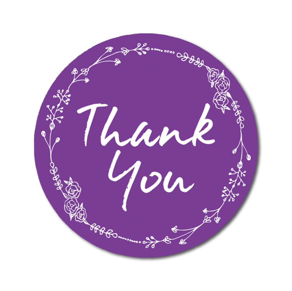 Darling Souvenir 1,6 дюйма круглая роза ручной рисунок цветочный венок черный спасибо наклейки-45