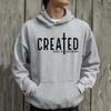 Created with A Purpose Hoodie Faith Hoodies Bible Saying Hooded Sweatshirt Unisex Long Sleeve Pullover Christian Sweatshirt Tops