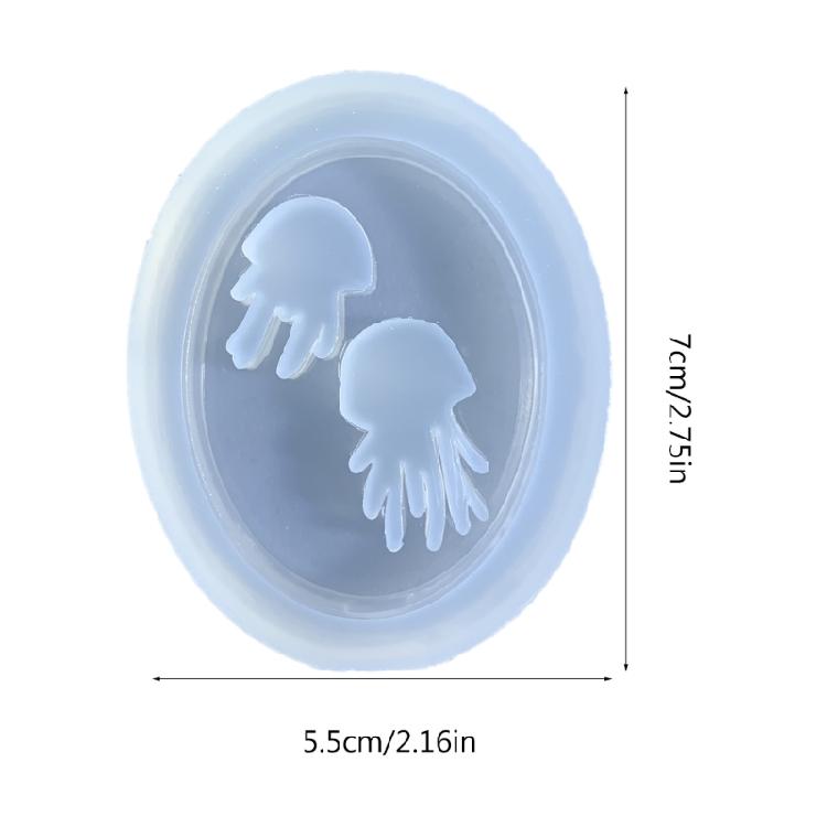 Мини-формы для шейкера из смолы в виде медузы, подвеска ручной работы, силиконовые формы для украшения, зыбучий песок, форма для брелка, легко моется