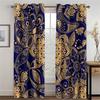 3D Цветочный Тотем Золотисто-Синий Человеческая Голова Шторы Гостиная Спальня Кухня Балкон Окно Декоративные Шторы 2 Панели