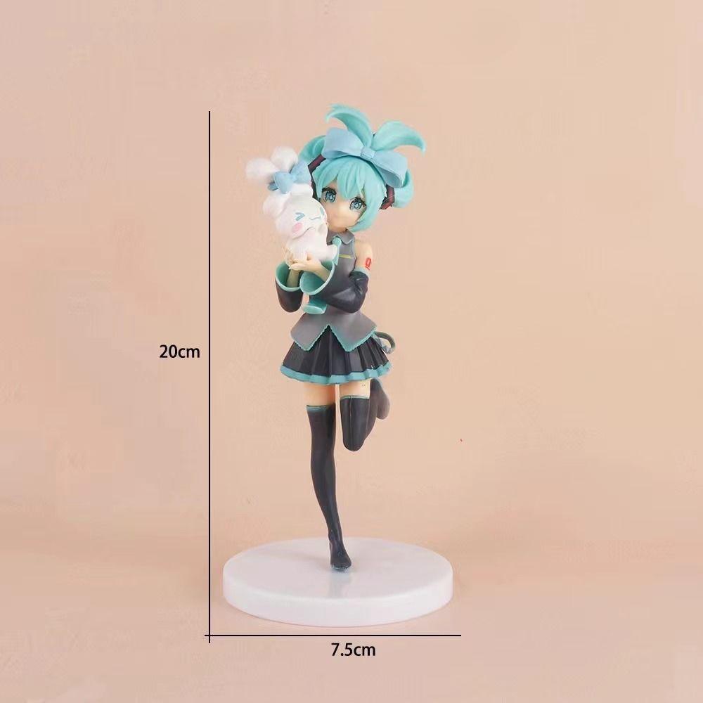 Фигурка собаки с большими ушами и Хацунэ Мику ручной работы — превосходная готовая мультяшная игрушка, декоративный предмет для демонстрации и подарок