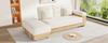Sectional Sofa with Storage, 3-Way Adjustable Backrest, Sofa Bed with Drawers, Chenille Fabric, MDF Frame, Cup Holder & Storage Ottoman, 217cm, Beige
