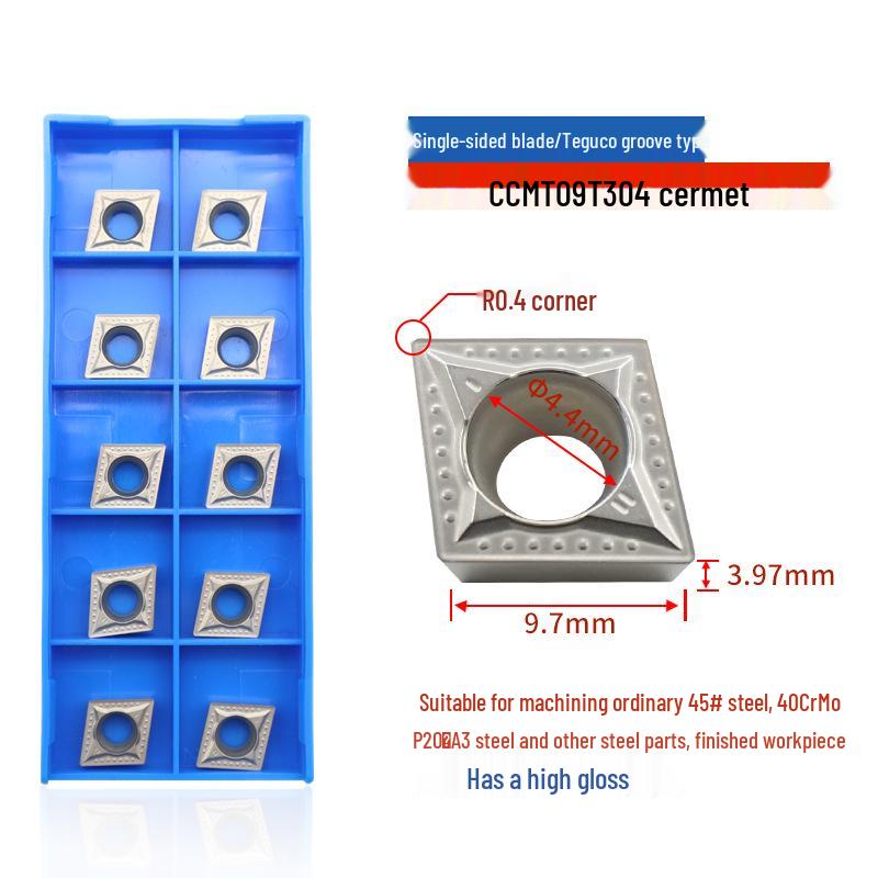 CNC Ромбическая стальная вставка CCMT060204 для внутреннего отверстия 09T304 Черновая расточная токарная резцевая головка для нержавеющей стали