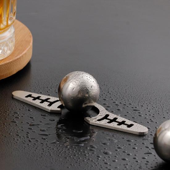 Espresso Cooling Ball with Holder Stainless Steel Iced Coffee Chiller Dilution-Free Cooling Tool for Cocktails Whiskey