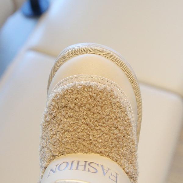 Зимние сапоги из искусственного меха для детей, толстые теплые сапоги для девочек-подростков, бархатная хлопковая обувь для детей, повседневная обувь