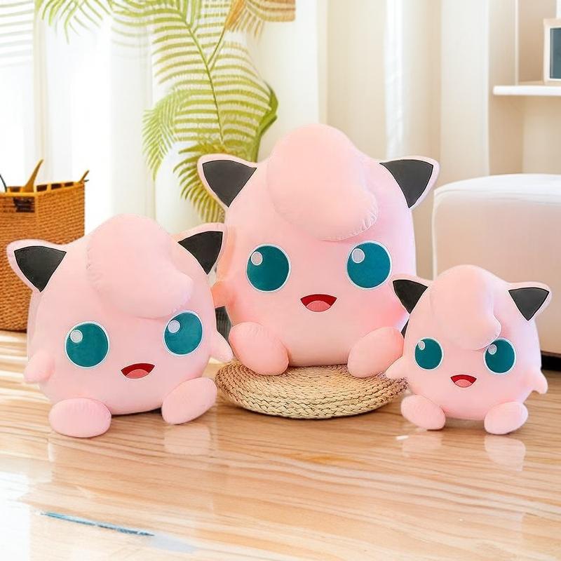 Cute Jigglypuff Pokémon Plush Toy Soft Anime Jigglypuff Stuffed Pillow Pink Room Decor Doll Girlfriend'S Birthday Gifts